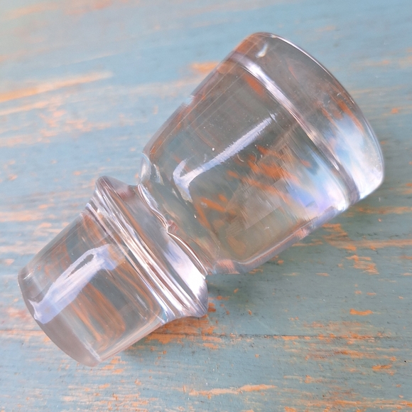 Glass Top Bottle Stopper Lid Clear Art Glass Decanter Replacement - Picture 7 of 15